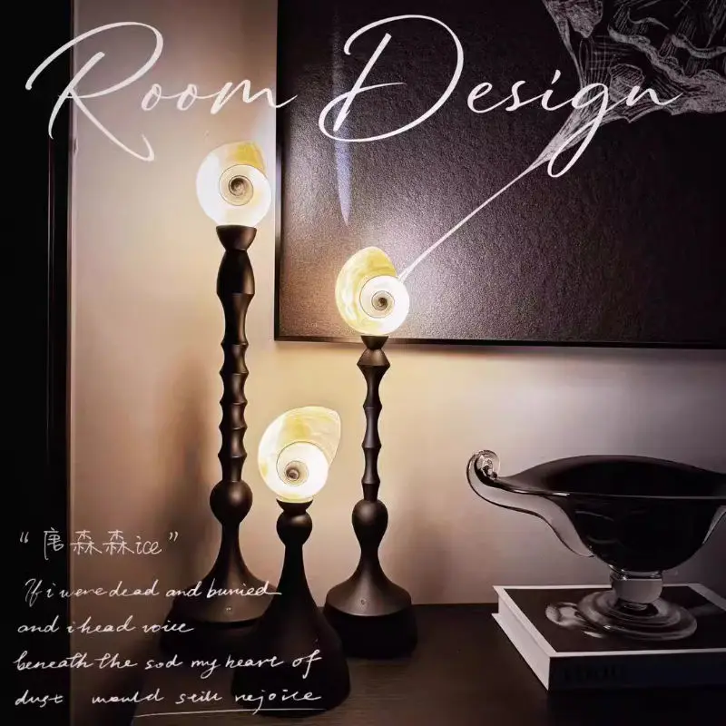 

Креативный минималистичный лунный свет, прикроватная лампа в виде раковины, американская ретро настольная лампа, лампа для творческой атмосферы