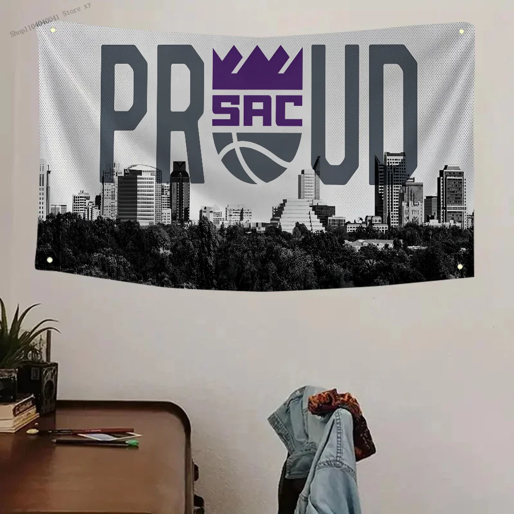 1PC S-Sacramento K-Kings Flag And Banners Four Hole Flag Polyester Outdoor Decor Room Aesthetic