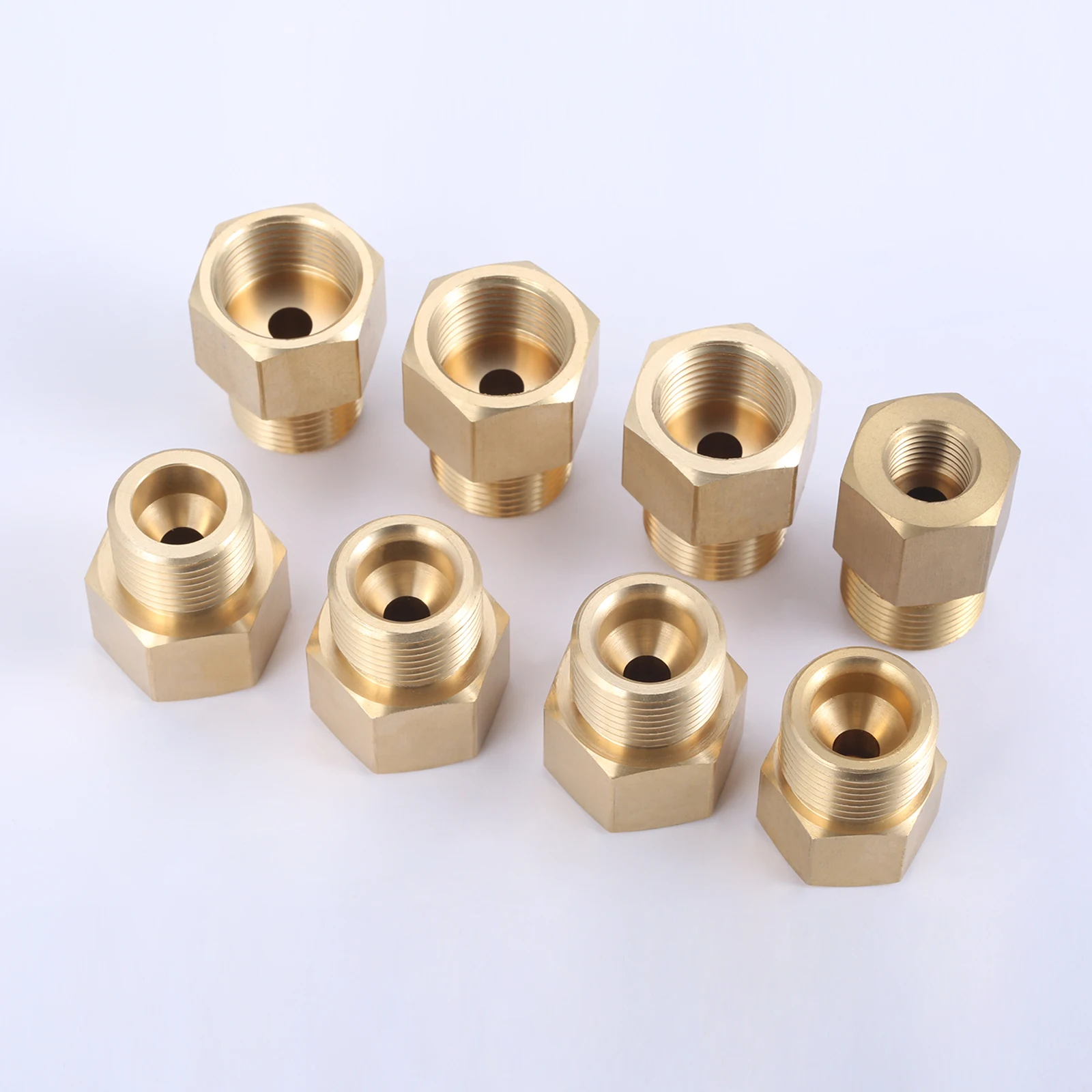 1pc Brass Adapter Female to Male M14*1.5 G1/2 W21.8 to G5/8 OD 22.7mm Gas Connector Fish Tank Cylinder Aquarium CO2 Regulator