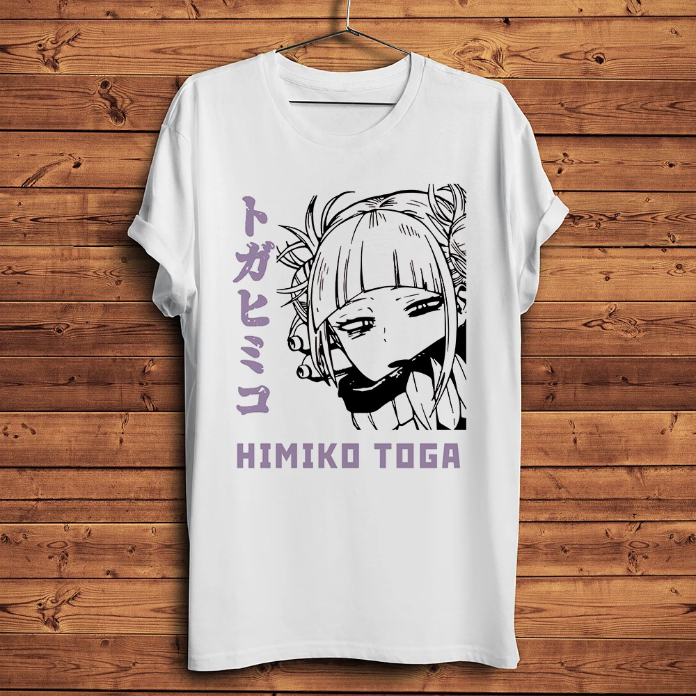 Camiseta de Anime Divertida con Estampado de Himiko Toga de MHA, Nueva Camiseta Corta Blanca de Verano para Hombre, Unisex, Estilo Academia OTAKU, 2026