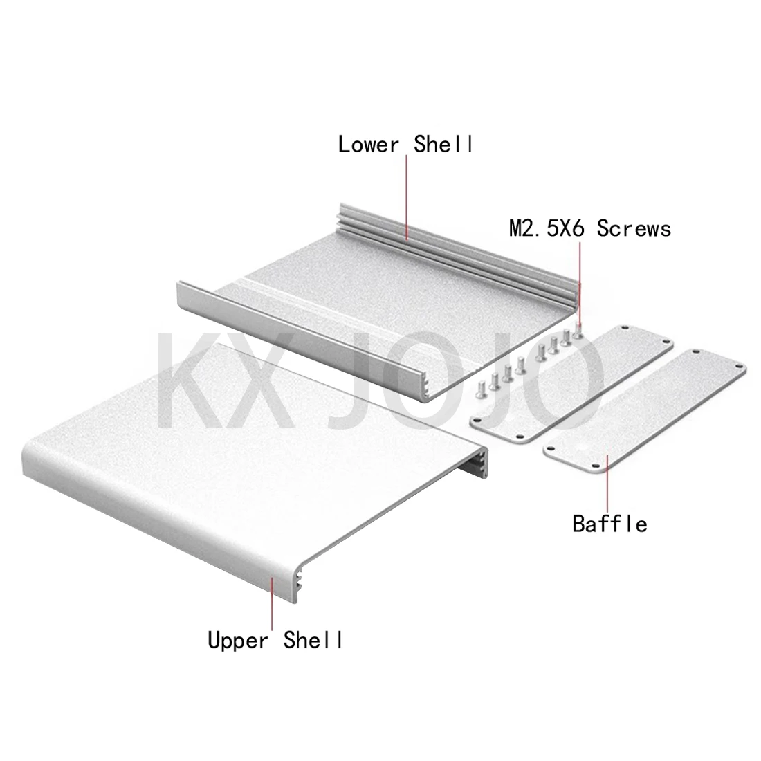 Aluminum Enclosure 100*25.5*120mm Split Alloy Silver/Black Electronic Components Made PCB Shell Case PCB DIY Instrument Project