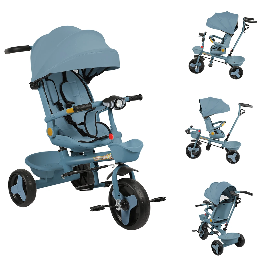 Tricycle bébé 3-en-1 - Simple et spacieux - Confortable et sûr - Convient aux enfants de 9 mois à 5 