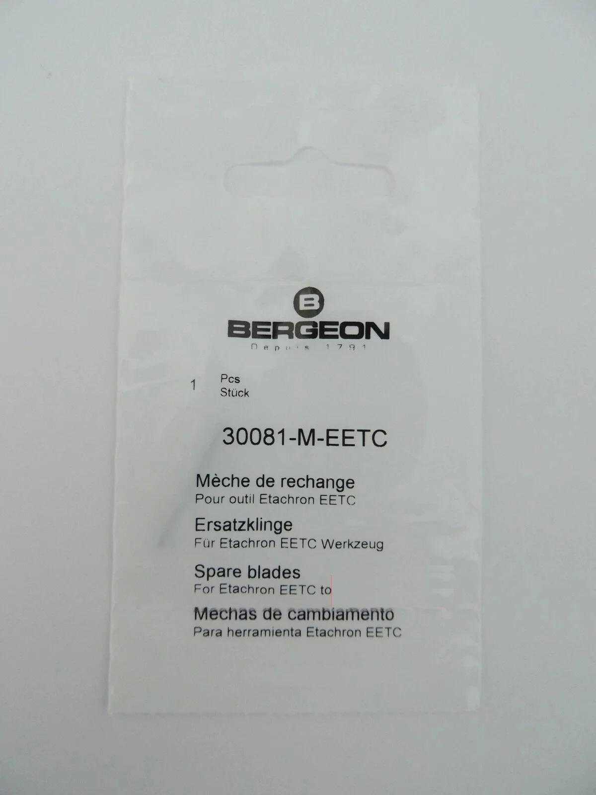 Bergeon 30081-M-EETC ”Etachron” Blade ø 1.4 for Turning the Studs