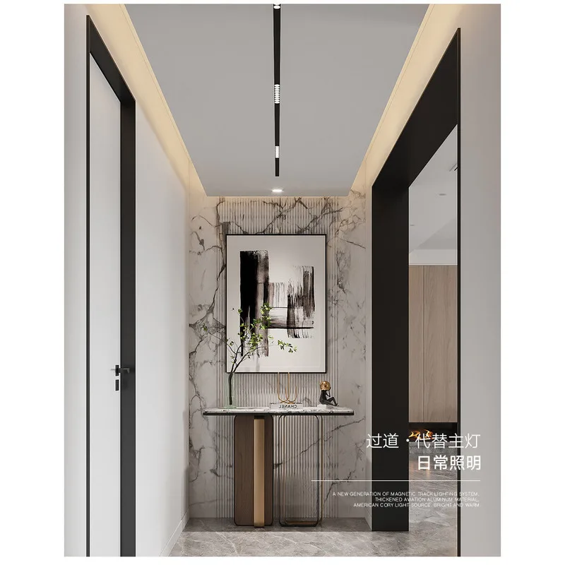 Smart Magnetic Track Light Led Magnetic Rail Light Recessed Track Lighting Linear Light Spotlight