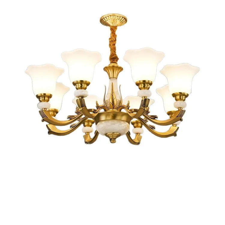 

American style, all copper, chandelier, European style, luxury, living room, dining room, bedroom, simple