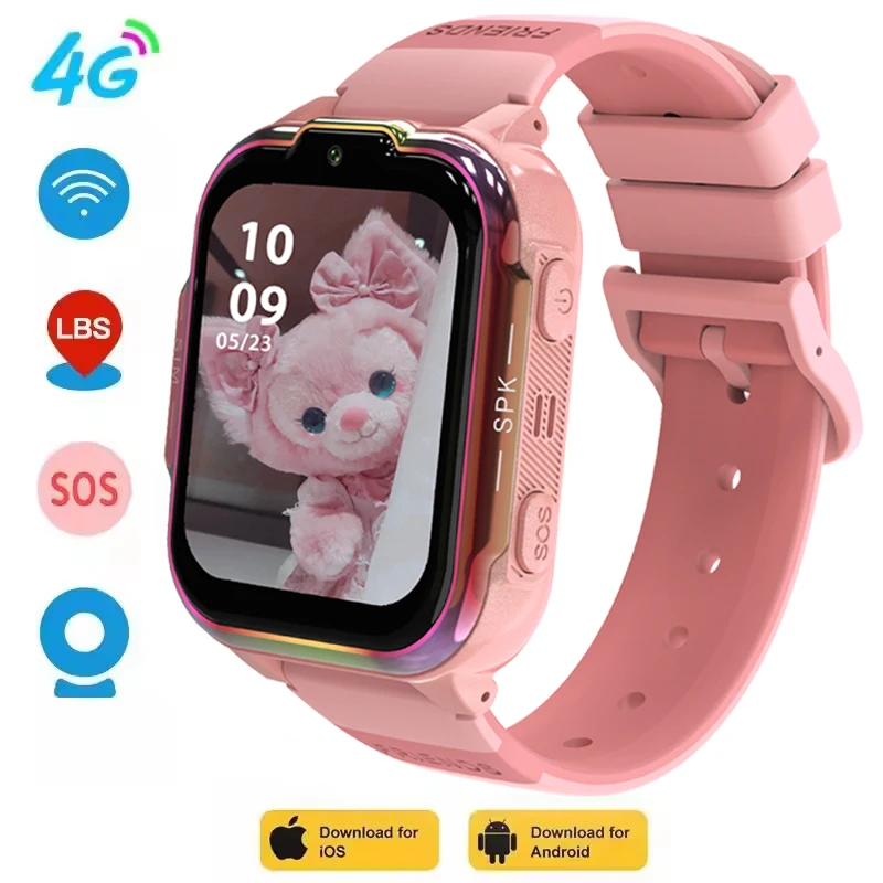 

2025 НОВИНКА для Xiaomi GPS, детские умные часы, 4G, камера для видеозвонков, SOS, водонепроницаемый дисплей, трекер LBS, умные часы