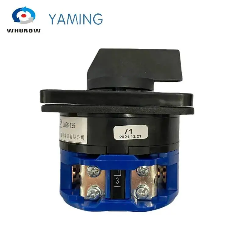 

125A 1P Changeover Universal LW26-125/1 High Current Rotating Dual Power Combination ON-OFF-ON Rotary Cam Switch