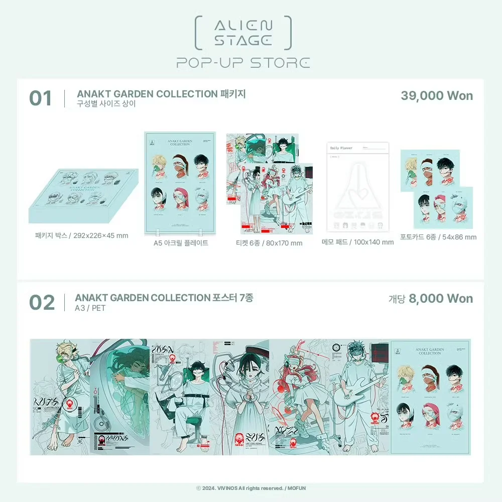 Alien Stage Anakt garden collection Pinbutton Desk Pad Acrylic Figure Poster Keyholder official original merchandise