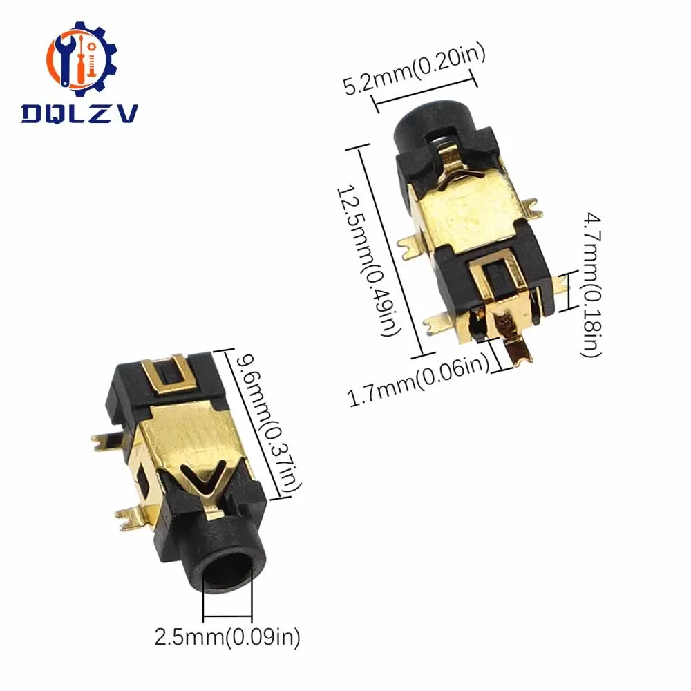 Gniazdo słuchawkowe 2.5MM gniazdo PJ-209 5Pin PJ209 gniazdo Audio wtyczka słuchawek złącze