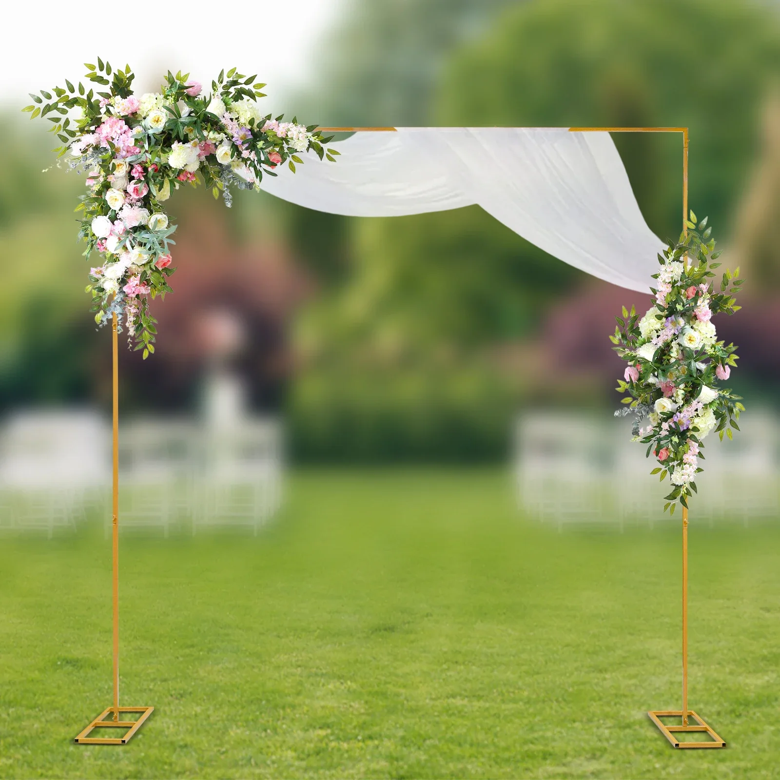 

Wedding Wreath Arch Party Event Metal Stand Backdrop Flower Balloon Decor Frame