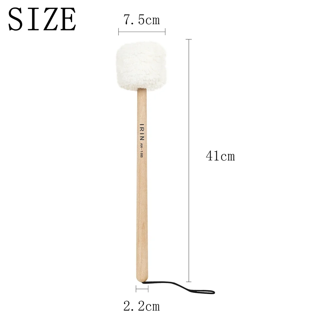 Professional Songbo Hammer Singing Bowl Mallet Sound Therapy Gong Hammer Lamb Plush Hammer Head Beech Wood Handle - Small Head