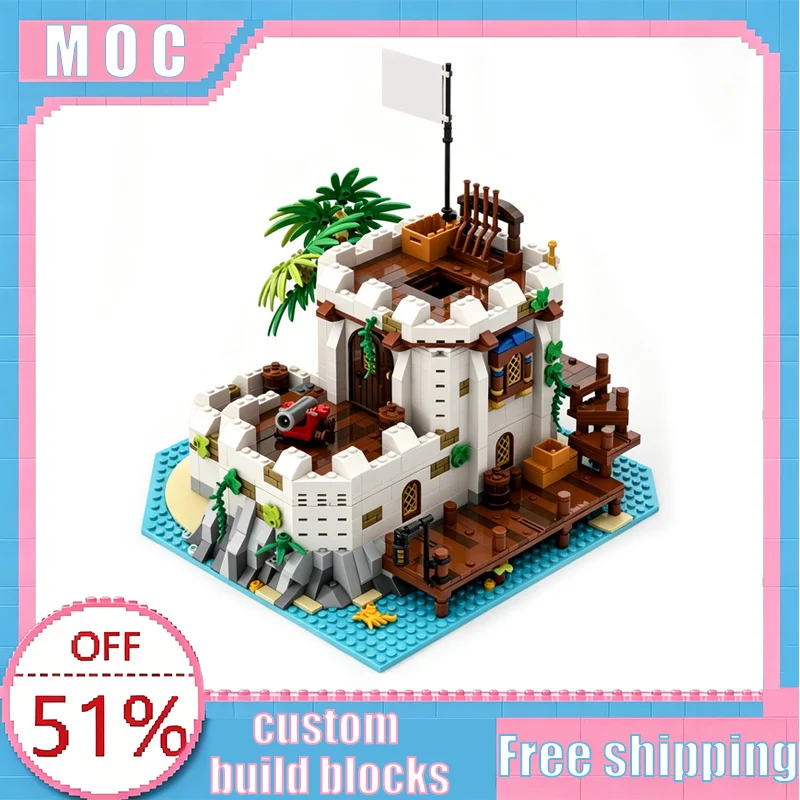 

1454 Parts MOC Imperial Fortified Outpost Pirate Fortress Model Custom Creative Building Blocks Educational Assembly Toy Gifts