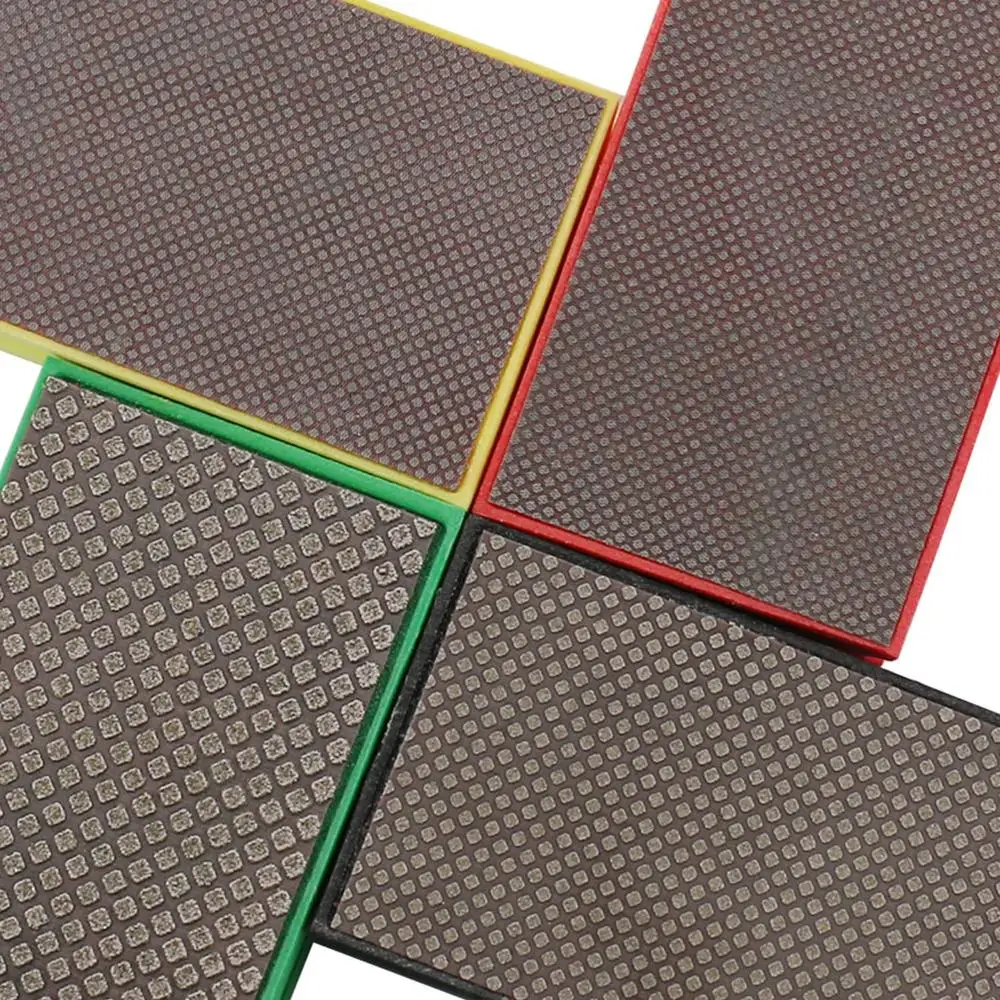 Diamond Hand Polishing Pads Foam Back Sanding Blocks Ceramics Glass Tile Concrete Stone Marble Granite 4pcs Grit 60 120 200 400