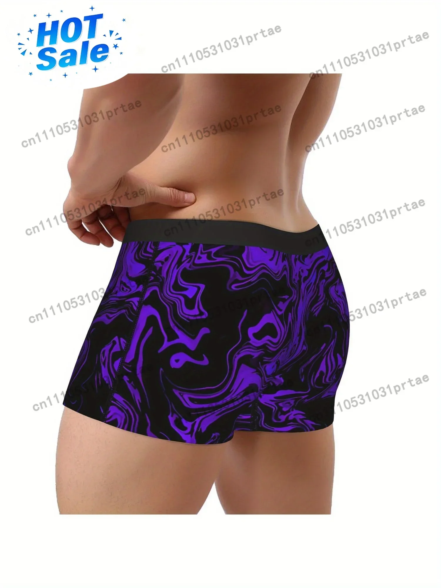 Men's Boxer Briefs Underwear Non Transparent Full Coverage, Stretchy Comfort Fit Underwear Shorts for Gym, Everyday & Form bLACK