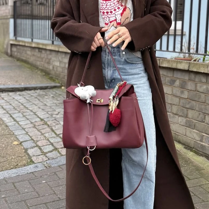 

Designer luxury women's bag, leather multi-specification handbag, large-capacity tote bag, casual commuter shoulder bag