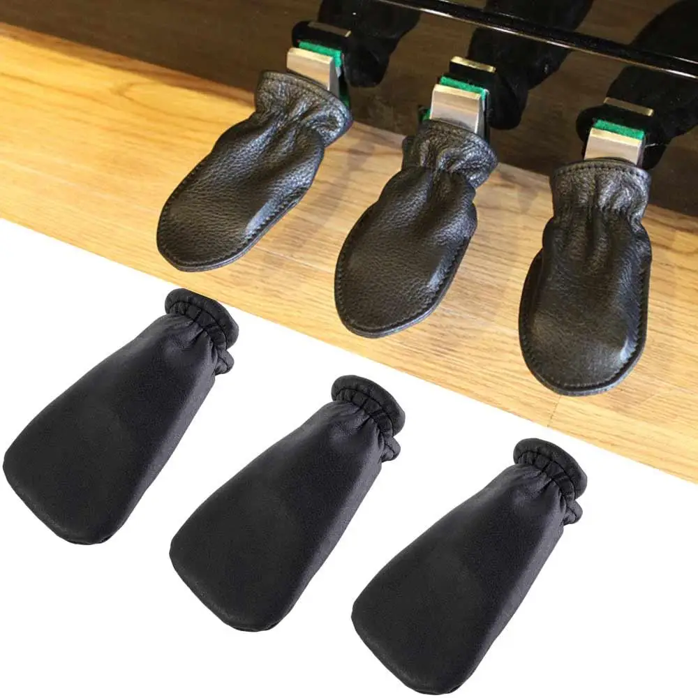 3PCS PU Piano Pedal Cover Dustproof Insulate Oneself From Cold Piano Foot Cover Heat Insulation Comfortable Touch Pianist