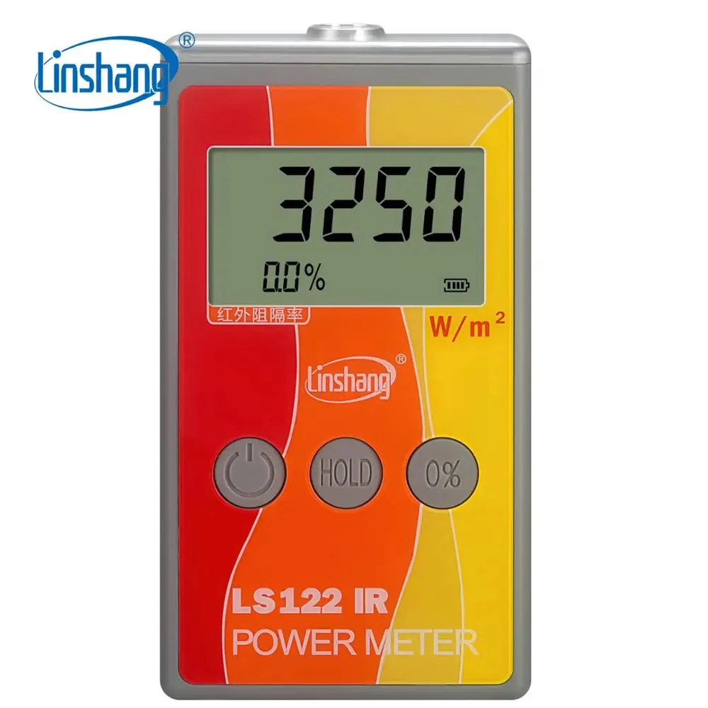 Linshang Handheld IR Power Meter from 1000-1700nm Test Infrared Intensity luminance with IR Rejection Heat Insulation Rate LS122