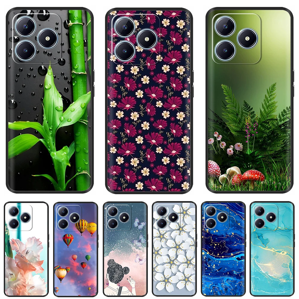 For Realme C63 Case RMX3939 Stylish Candy Painted Cover For Realme C61 Soft TPU Phone Case For Realme C61 C 63 RealmeC61 Bumper