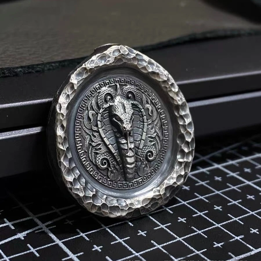 3D Snake Pattern Jewelry Marking Stamp Metal Stamping Punch Steel Punching Tool Carving Silver Gold DIY Mark Embossing