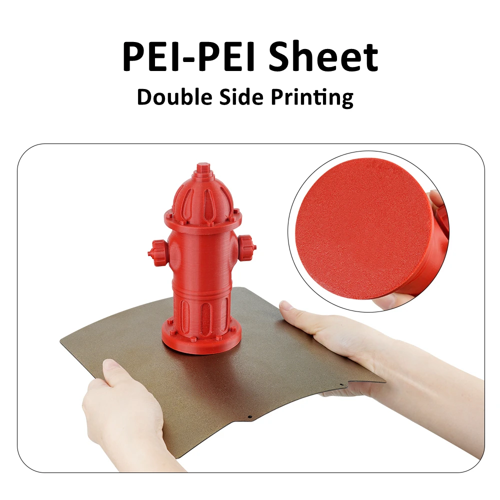Dla SOVOL SV01/SV01 Pro/SV02 uaktualnienie podgrzewane łóżko dla zwierząt domowych PEI, arkusz 255x300mm podwójny druk 3D z włókna węglowego PEI tekstury do druku 3D — zdjęcie produktu 6