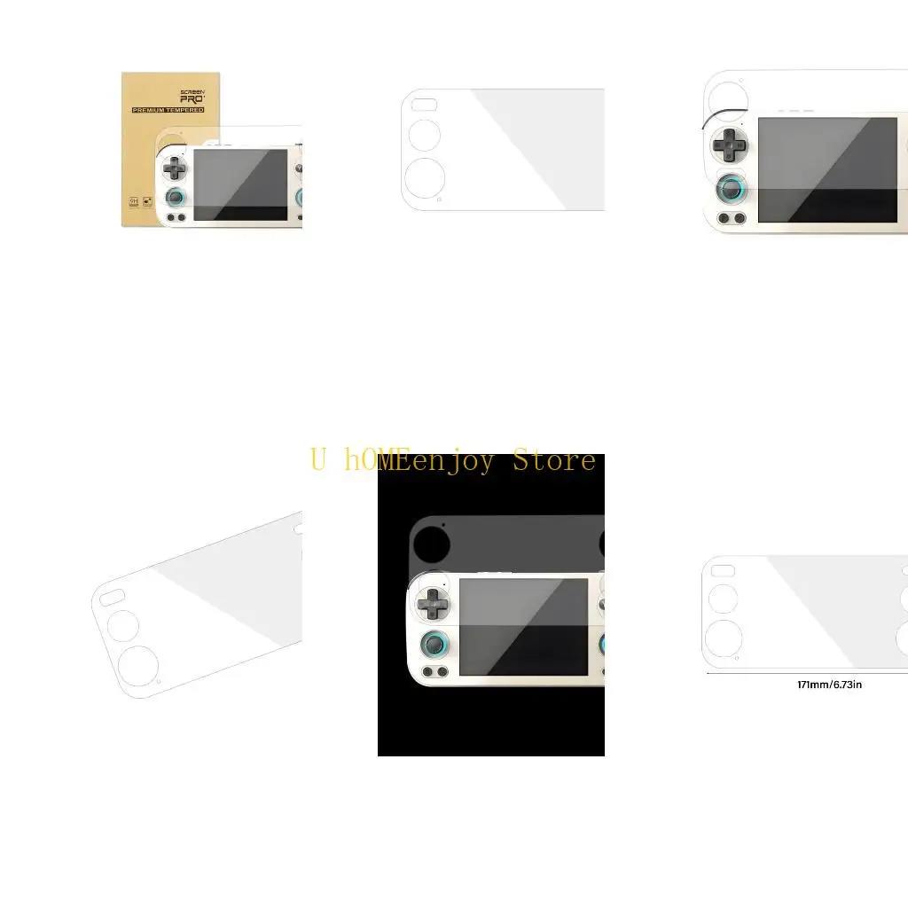 

B0KF ударопрочная крышка из закаленного стекла для игровой консоли RG476H без пузырьков