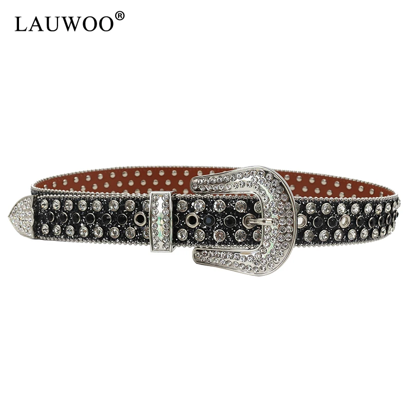 Rhinestones Belts Bling Luxury Strap Belt For Women Men Cinto De Strass New Hot Western Studded Belt Crystal Cowgirl Cowboy