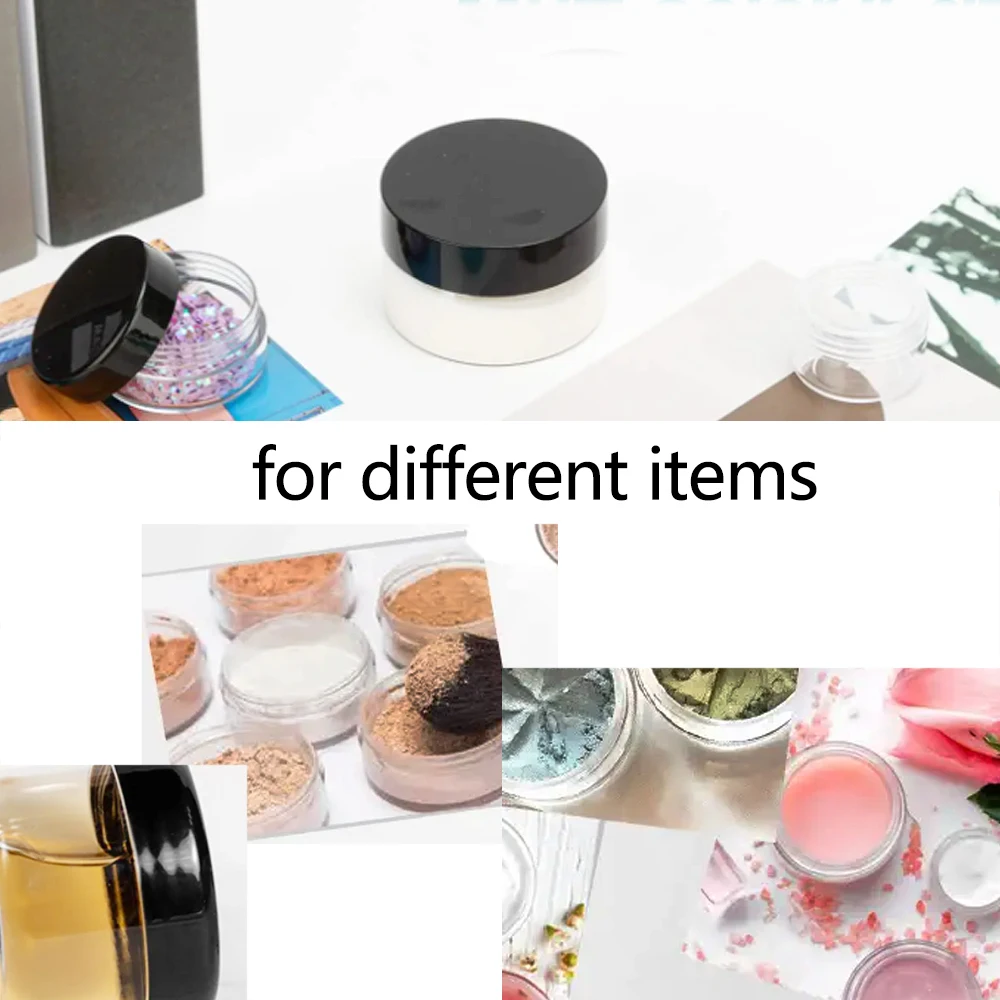 50Pcs Glass 5ml Jar Face Cream Bottles Makeup Container Storage Box Cosmetic Jars Eyeshadow Lip Balm Pot Smoking Accessories