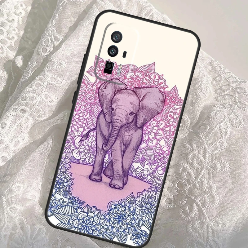 Cute Elephant Cartoon Case For Xiaomi 14T Pro 13T 12T 11T 13 14 Ultra POCO X6 F6 Pro M6 X3 X5 M5s F3 F5 Cover