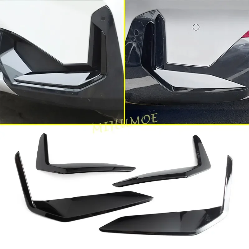 

For BMW X1 iX1 U11 2023 2024 2025 Glossy Black Front + Rear Bumper Moulding Grills Cover Trim Car Styling Accessories