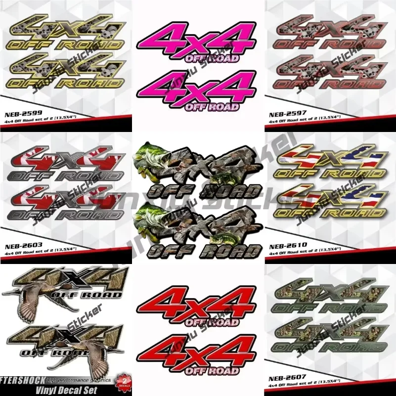 

A Pair Duck Hunting 4x4 Sticker JDM Refit Camo Decal Decoration Camouflage Cover Scratches Stickers Cars Pickup Trunk PVC Decal