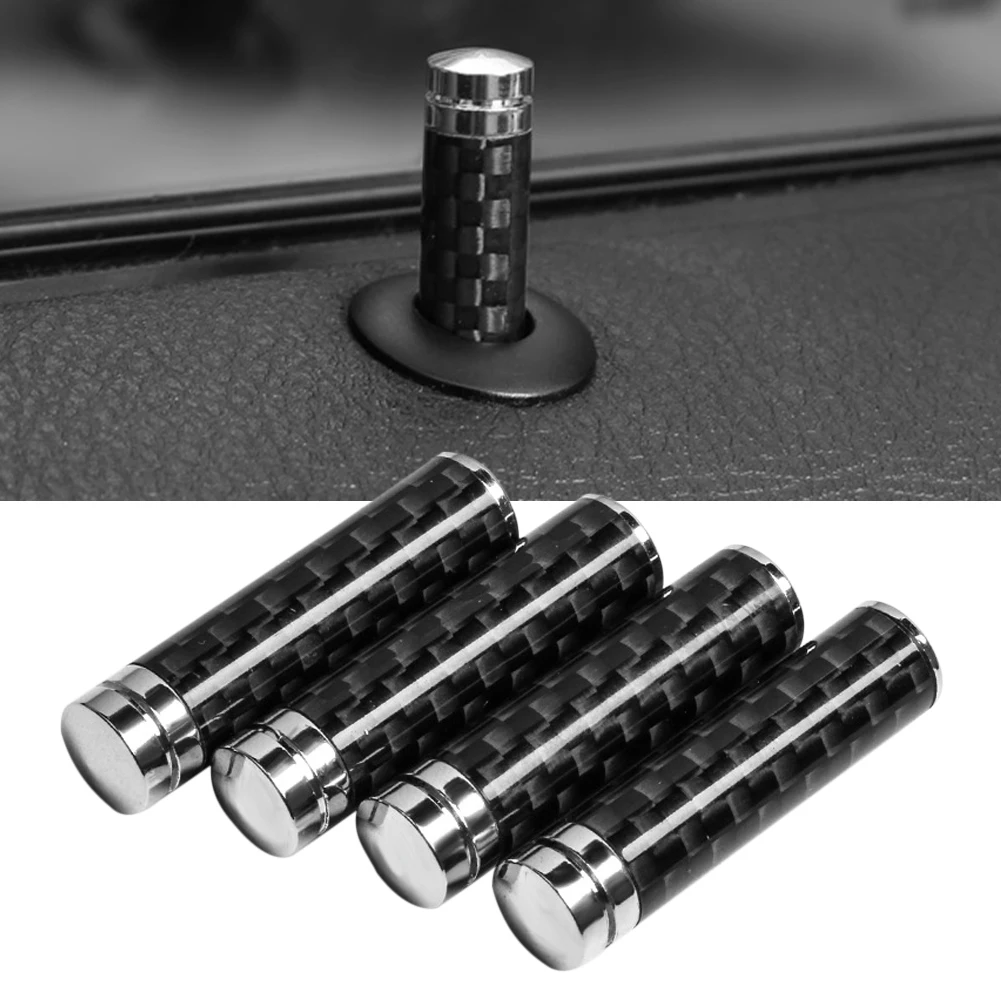 

4Pcs Car Door Lock Pin Cover Door Bolt Decorative Cap Carbon Fiber For BMW E46 E90 E60 E39 F30 F10 E36 F20 G30 G20 G05 Parts