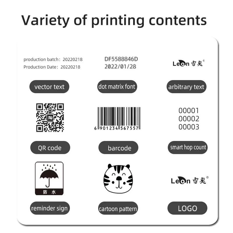 Multilingual 12.7mm 25mm Handheld Inkjet Printer Production Date Bottle Cap Logo Label Packaging Small Inkjet Printer Portable