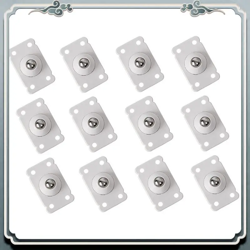 

AC76-Stickable Universal Pulley Rack Roller Trash Bin Wheel Universal Wheel At The Bottom Of Bed Bottom Storage Box