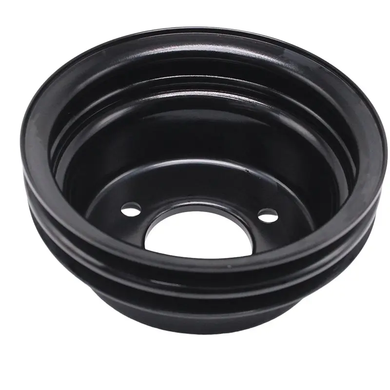 X39A-Crank Pulley 2 Groove Black Steel Engine Water Pump Pulley For SB Ford 260 289 V8 Mustang 1965- 1967 - view 5