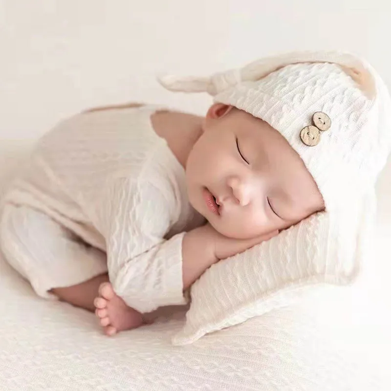 

❤️ Одежда для фотосъемки новорожденных, шапка + комбинезон + подушка, 3 шт./компл., студийный реквизит для детской фотосессии, аксессуары, одежда, наряды для фотосъемки