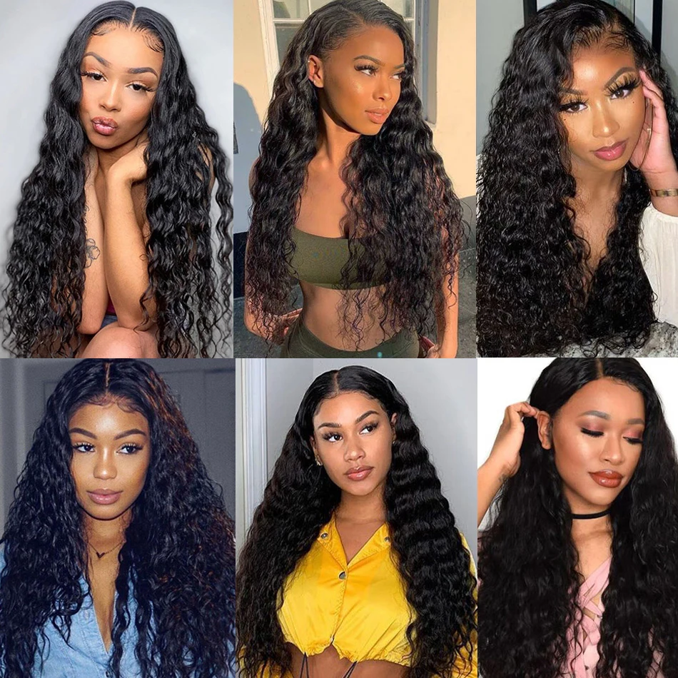 Miss Rola Hair Brazilian Deep Wave Hair Weave Bundles Natural Color 9/10 Bundles Deep Curly Hair Extensions 100% Human Hair Remy