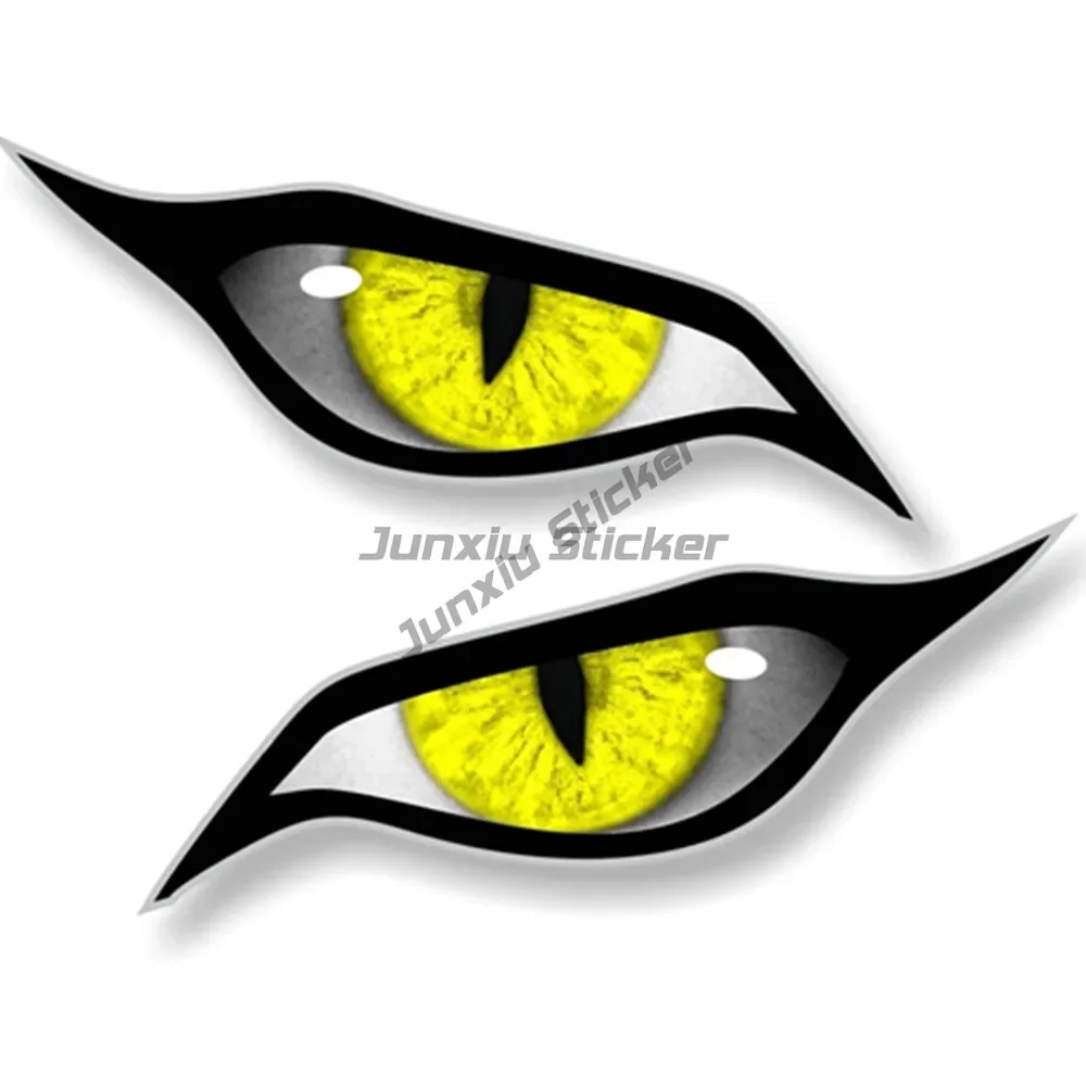 Evil Eyes Color Creative PVC Waterproof Stickers Accessories for Decorate Car Van Suv Wall Table Window Motorcycle Off-road