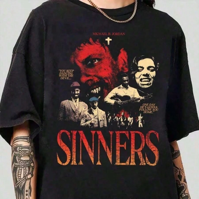 

Sinner Movie Shirt and Devil Dance Aesthetic Movie 2025 Horor Sinner Unisex Horror Men's and Women's Streetwear