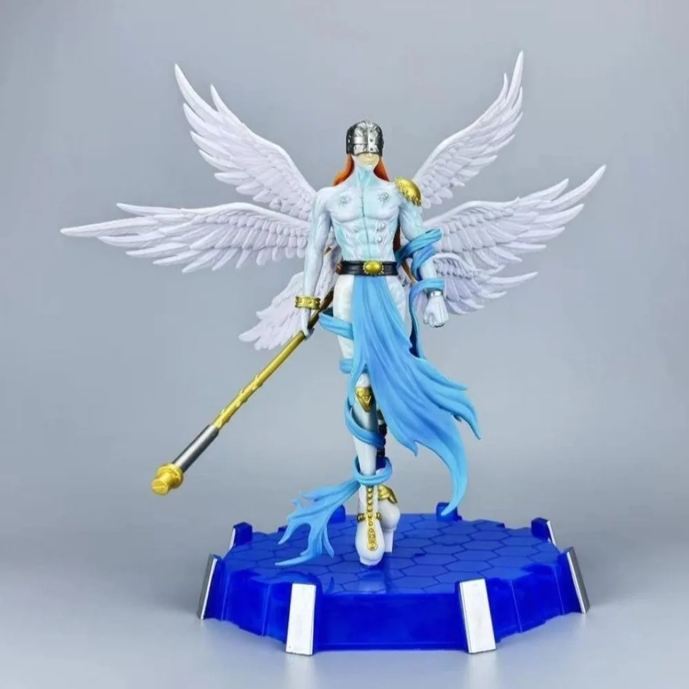 26cm/10.24in Anime Digimon Adventure Figure Angemon  Action Figures Pvc Statue Desktop Desktop Collection Model Toys Gifts