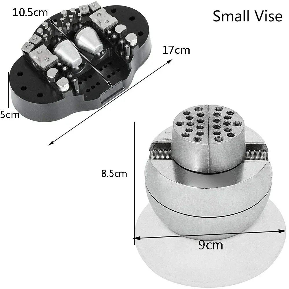 2.4kg White Base 360 Degree Rotation Mini Vise Jewelry Making Tools Setting Vice Engraving Block Diamond Engraving Ball Vise