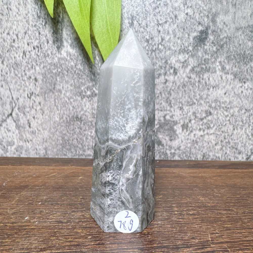 Natural Shell Jasper Crystal Tower Hexagonal Prisms for Reiki Treatment Home Decoration Meditation Gift