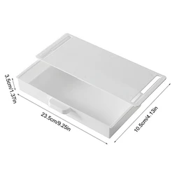 Organizador De Gaveta De Mesa, Preto Cinza e Branco, Bandeja De Lápis Auto-aderente, Caixa De Armazenamento, 9,25x4,13x1,38 Polegadas, 1PC