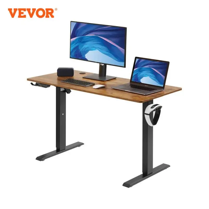 VEVOR Electric Standing Desk Height Adjustable Standing Desk W/ Dual Protecting System High Load Capacity Table for Home Office