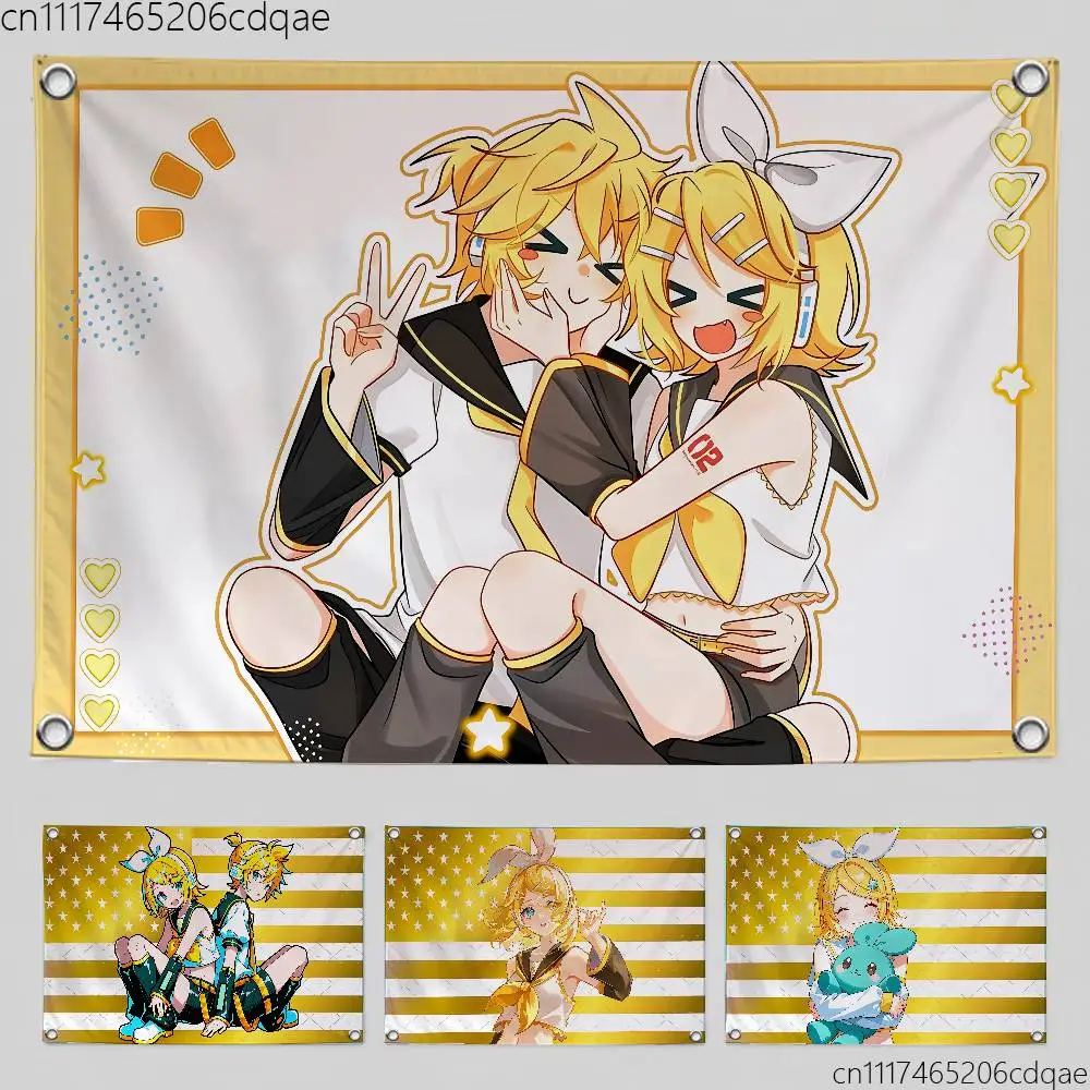 For Rin Len Kagamine Celebrity Flag Suitable For Birthday Parties Living Room Bedroom And Outdoor Camping Decorations