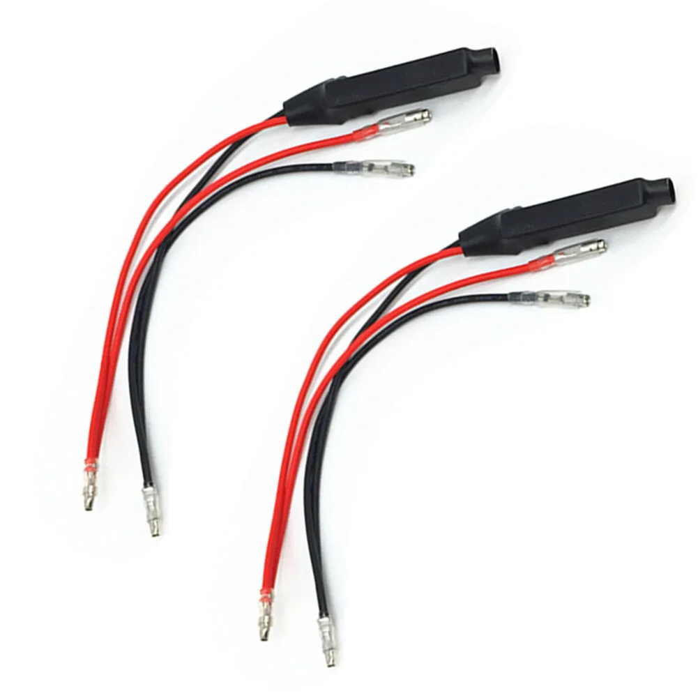 Simple Installation LED Resistors Hyperflash Fix Red black Turn Signal Resistor Hyperflash Solution Complete 4-piece Kit