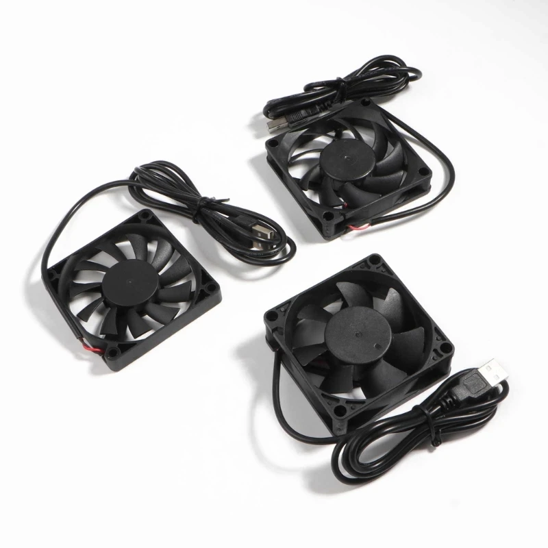 1Pack 70mm USB Fan 5V Brushless Cooling Fans for PC Computer Case Cooler for Radiator Ventilation Dropship