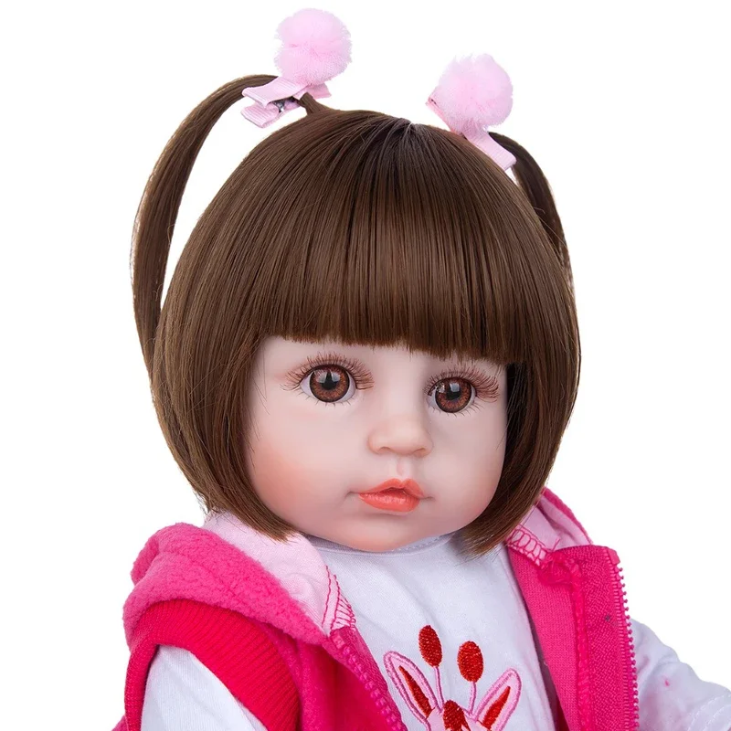 48 センチメートルフルシリコーンボディリボーンベビードールソフトビニールハンドメイドリアルな女の赤ちゃん愛らしい新生児子供のおもちゃベベリボーン