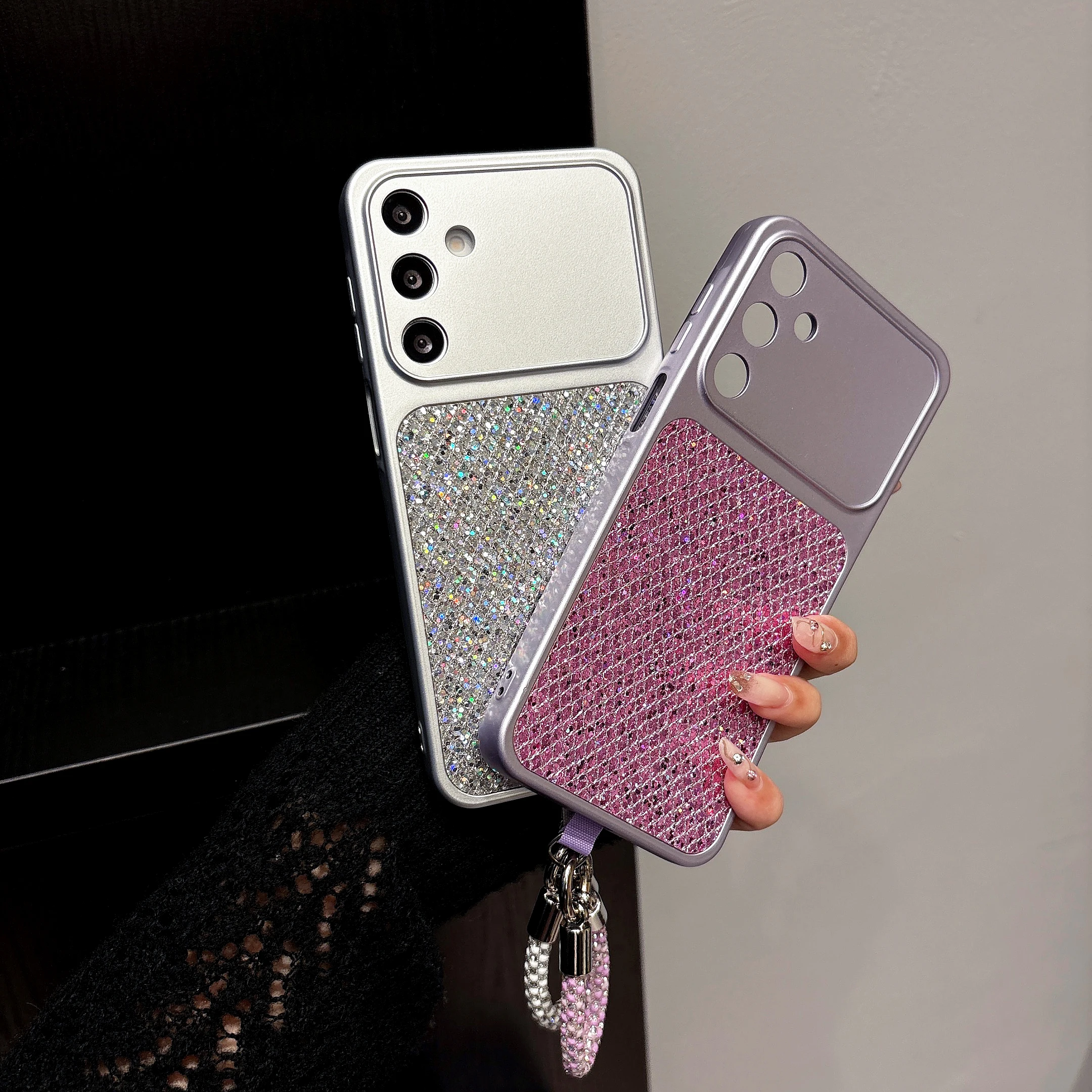 Luxury Bling With Lanyard Phone Cover Case For Samsung Galaxy A56 55 54 53 52 36 35 34 33 32 26 25 24 23 17 16 14 Anti-Sli cover