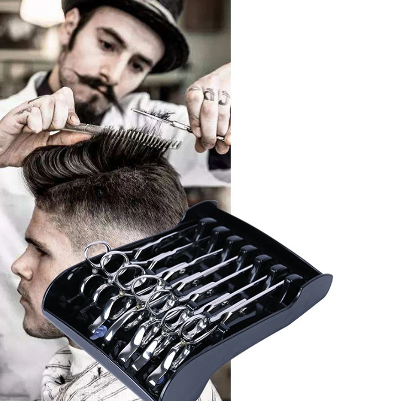 New Salon Scissors Placement Rack Barber Scissors Case Storage Tray Hairdressing Styling Accessories