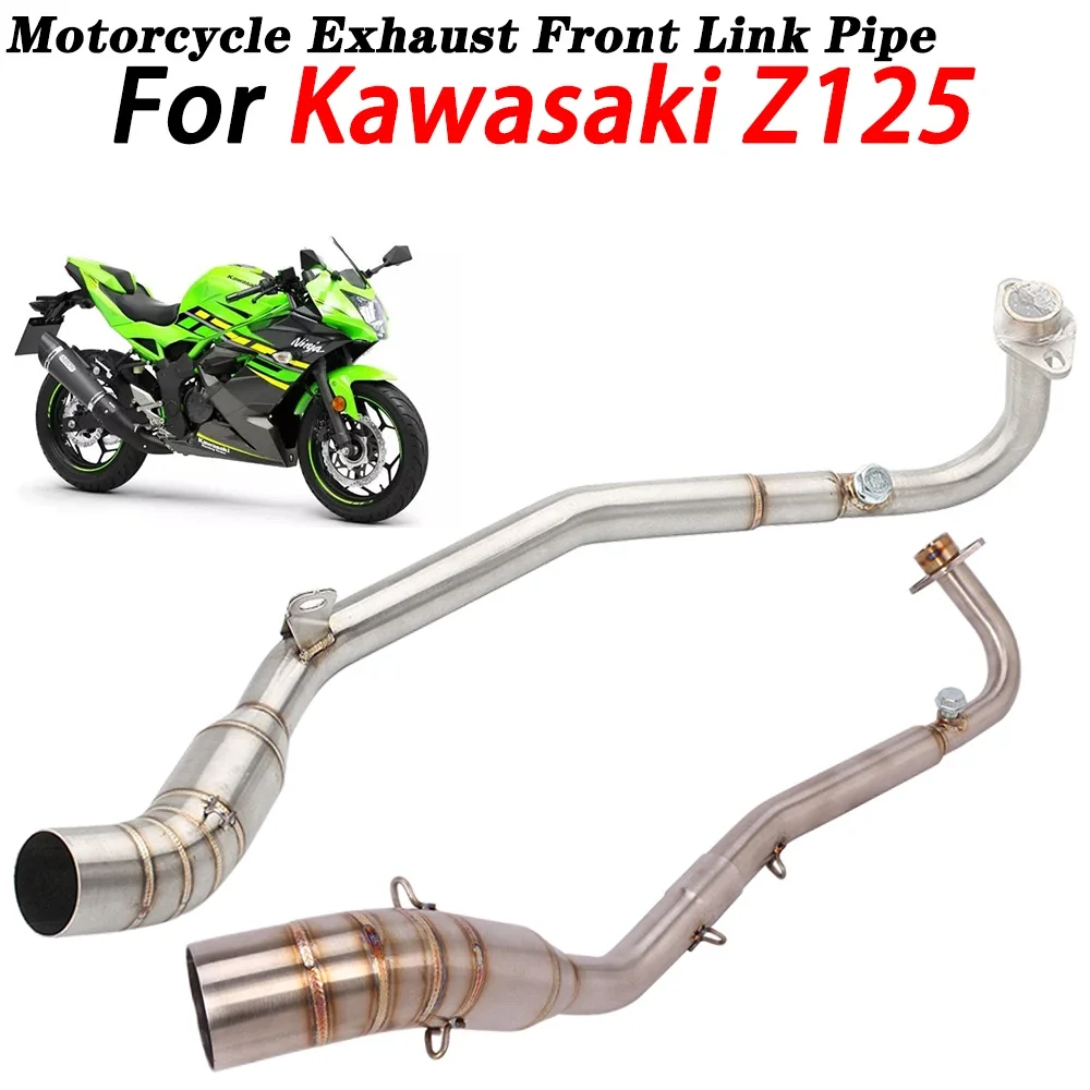 

For Kawasaki Z125 Z-125 Escape Moto Front Connect Tube Stainless Steel Modified Muffler Motorcycle Exhaust Front Link Pipe Slip